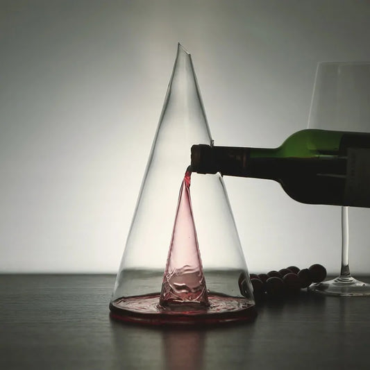 Decantador de vino transparente